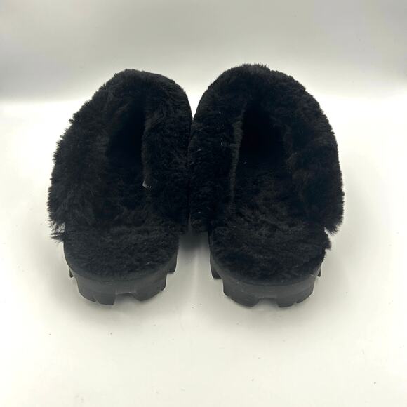 Ugg Coquette Slippers Women’s Luxury Sheepskin & Fur Casual Comfy Black Size 10 - Picture 5 of 7